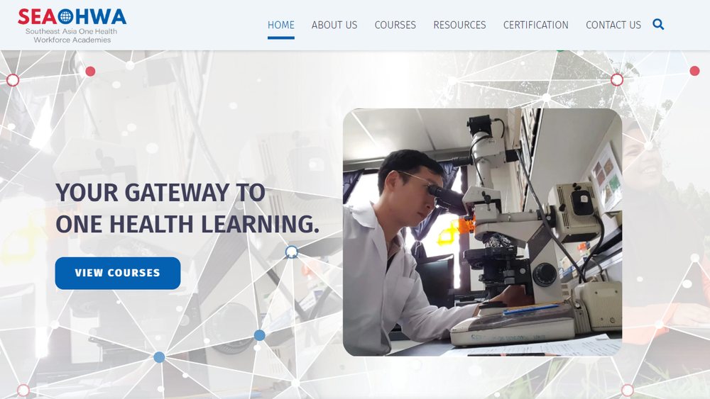 SEA-OHWA (Southeast Asia One Health Workforce Academies) website